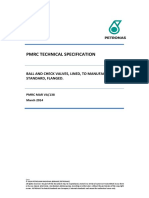 PMRC Technical Specification: Ball and Check Valves, Lined, To Manufacturers Standard, Flanged