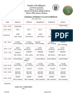 G7 - Mapagmahal Student'S Class Schedule