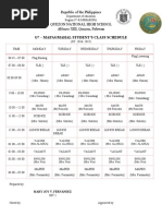 G7 - Mapagmahal Student'S Class Schedule