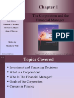 The Corporation and The Financial Manager: Fundamentals of Corporate Finance