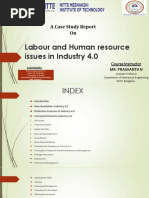 Labour and Human Resource Issues in Industry 4.0: A Case Study Report On