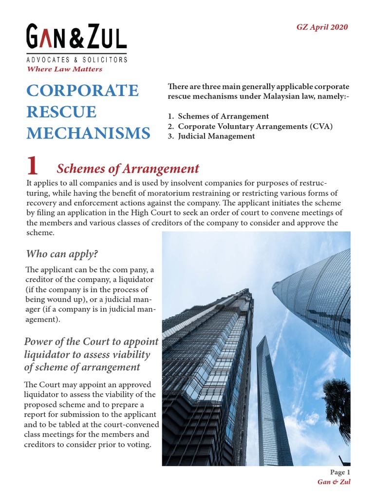 Corporate Rescue Mechanisms in Malaysia | PDF | Liquidation | Insolvency
