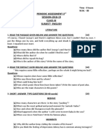 Periodic Assessment-3 SESSION-2018-19 Class-Ix Subject-English