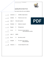 Distinguishing Between Similar Words Activity