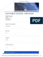 D.A.V Public School-Safilguda: Name of The Student