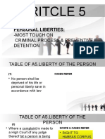 Aritcle 5: Personal Liberties