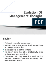 Evolution of Management Thought