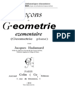 J. Hadamard - Leçons de Géométrie Plane (1898)