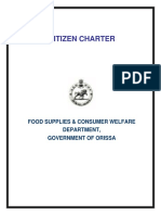 Citizen Charter: Food Supplies & Consumer Welfare Department, Government of Orissa