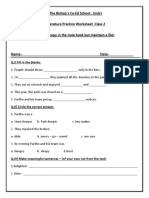 The Bishop's Co-Ed School, Undri Literature Practice Worksheet Class 2 (Do Not Copy in The Note Book But Maintain A File)