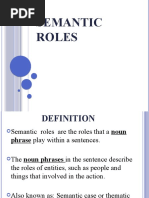 SEMANTIC ROLES New