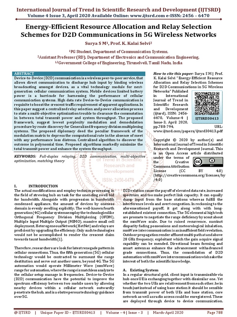 Energy Efficient Resource Allocation and Relay Selection Schemes For ...