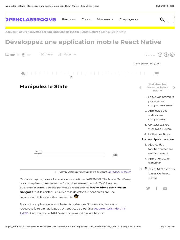 Développez une app mobile avec React Native | PDF | JavaScript ...