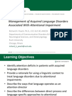 Management of Acquired Language Disorders Associated With Attentional Impairment