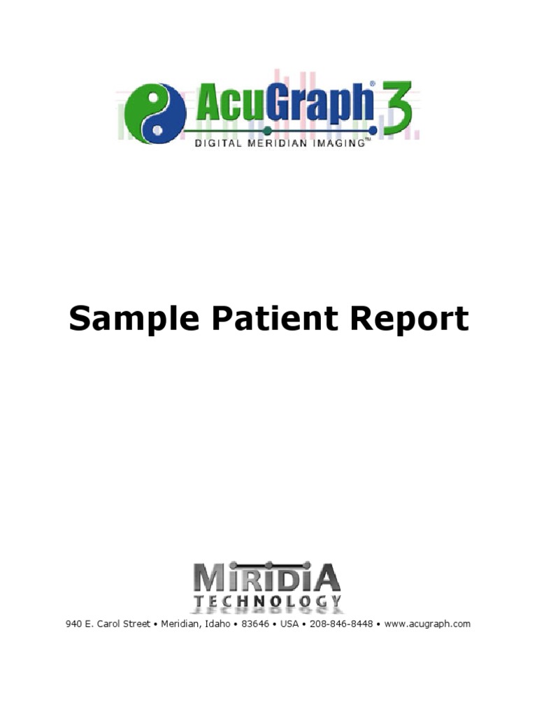 Sample Patient Report | PDF | Traditional Chinese Medicine | Urinary System