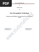 Face Recognition Technology: A Seminar Report On