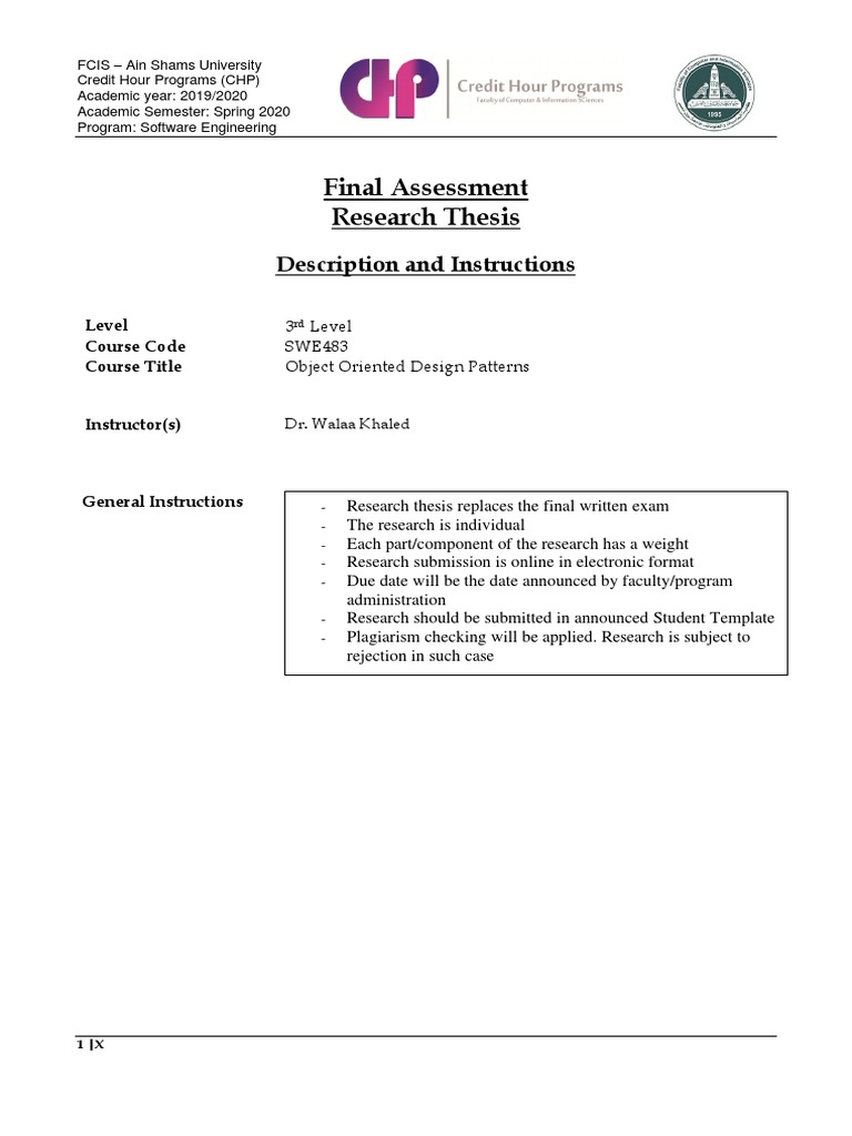 Software Engineering Thesis: HMS Design Patterns | PDF | Thesis ...