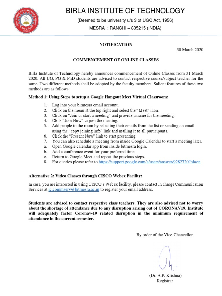 News - Online Class Notification | PDF