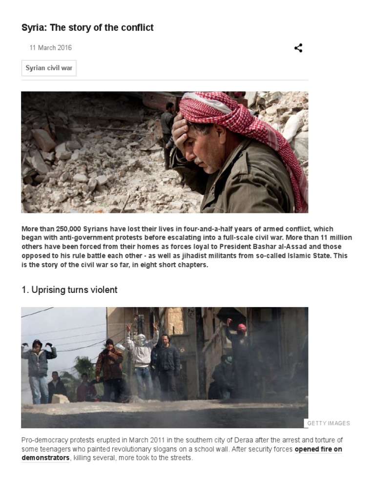 Overview of the Syrian Civil War | PDF | Syrian Civil War | Bashar Al Assad