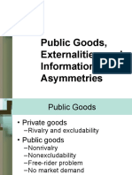Public Goods, Externalities, and Information Asymmetries