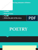 Identify The Following Elements of Fiction