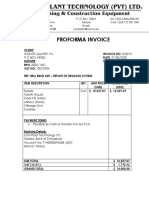 Bell B40B Adt - Usd Proforma Invoice For Braking System