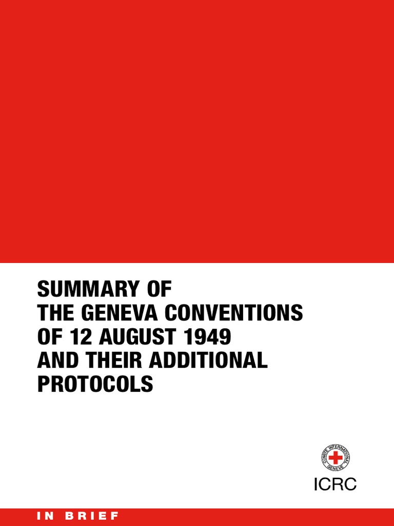 Summary Geneva Conventions PDF Geneva Conventions International