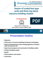 Dynamic Behavior of Scaled Box Type Stabilized Earth and Fired Clay Block Masonry Building Models