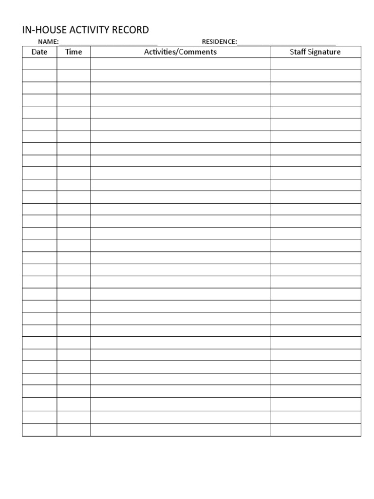 Activity Log | PDF