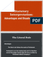 Statutory Interpretation:: Advantages and Disadvantages