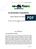 La Economía Comunitaria y el Consumo como Derecho Natural