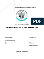 Chanakya National Law University, Patna: Health Law Project On: Abortion Rights: A Global Perspective