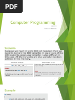 Computer Programming: CSC-113 Instructor:Mahwish