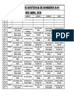 Programación bomberos abril 2020