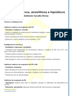 Antidepressivos, Ansiolíticos e Hipinóticos - Resumo