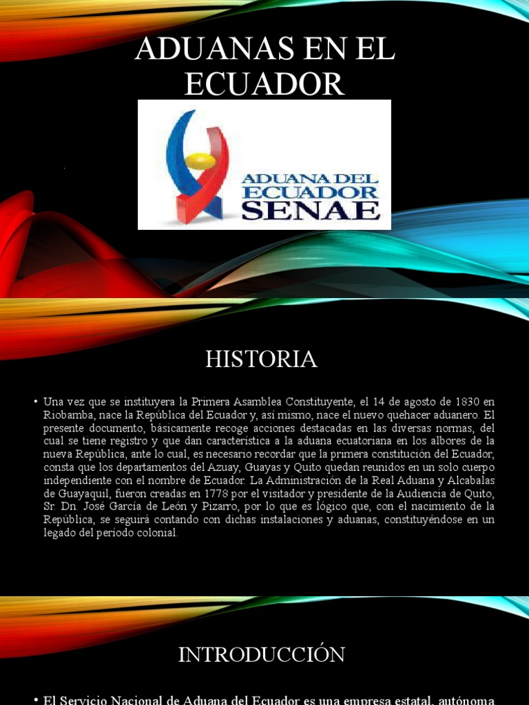 ADUANAS EN EL ECUADOR Expo Tributacion | PDF | Ecuador | aduana