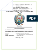 Determinación de vitamina C en productos agroindustriales por espectrofotometría