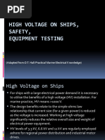 High Voltage On Ships, Safety, Equipment Testing: (Adapted from:D.T. Hall:Practical Marine Electrical Knowledge)