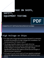 High Voltage On Ships, Safety, Equipment Testing: (Adapted from:D.T. Hall:Practical Marine Electrical Knowledge)