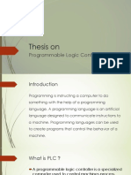 Thesis On: Programmable Logic Controller (PLC)