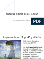 Kultūras Māksla 19.gs. 2.puse.