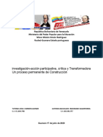 Investigación-Acción Participativa, Crítica y Transformadora Un Proceso Permanente de Construcción