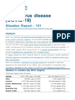 Coronavirus Disease (COVID-19) : Situation Report - 131