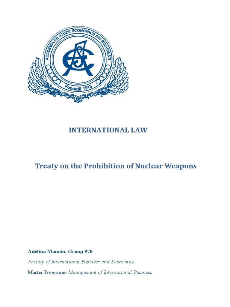 Analysis of the Treaty on the Prohibition of Nuclear Weapons ...