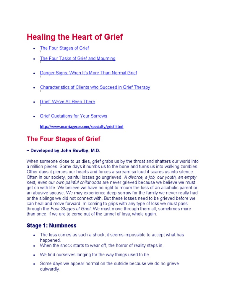 Understanding Grief: Stages and Tasks | PDF | Grief Counseling | Grief