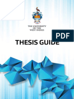 Thesi S GUI DE: THE University OF THE West Indies