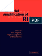 Nick Pidgeon, Roger E. Kasperson, Paul Slovic - The Social Amplification of Risk (2003) PDF