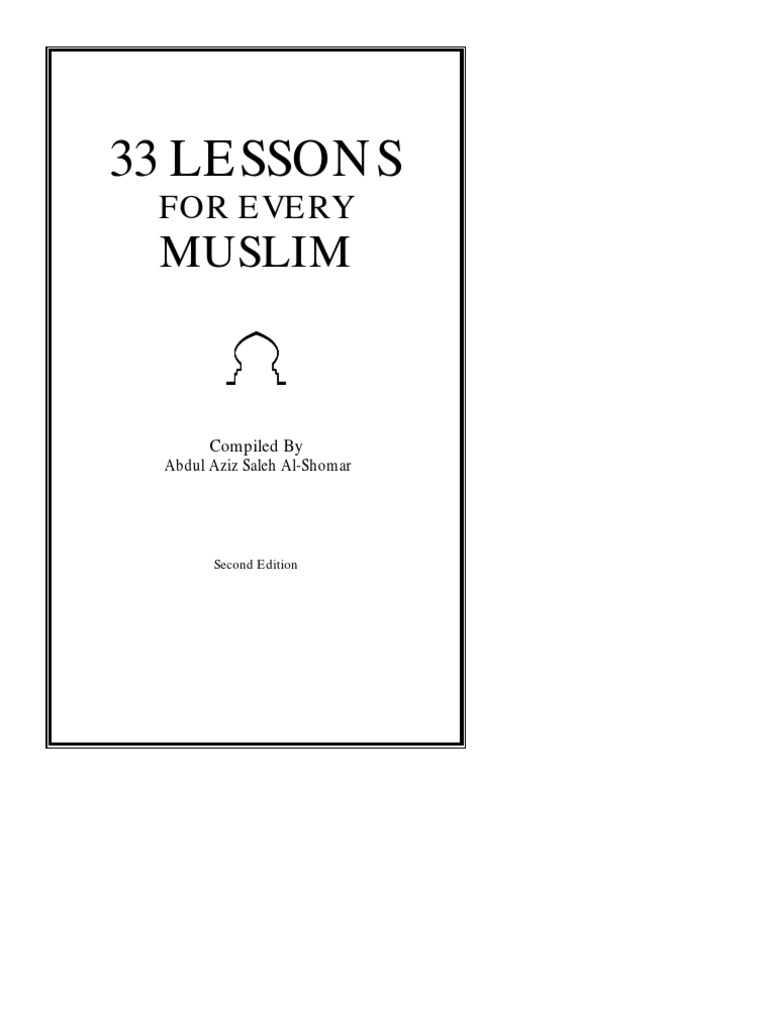 33 Lessons For Every Muslim | PDF