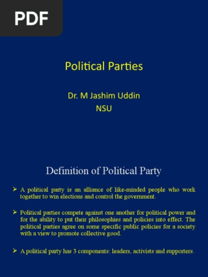 Political Parties Democracy Political Ideologies