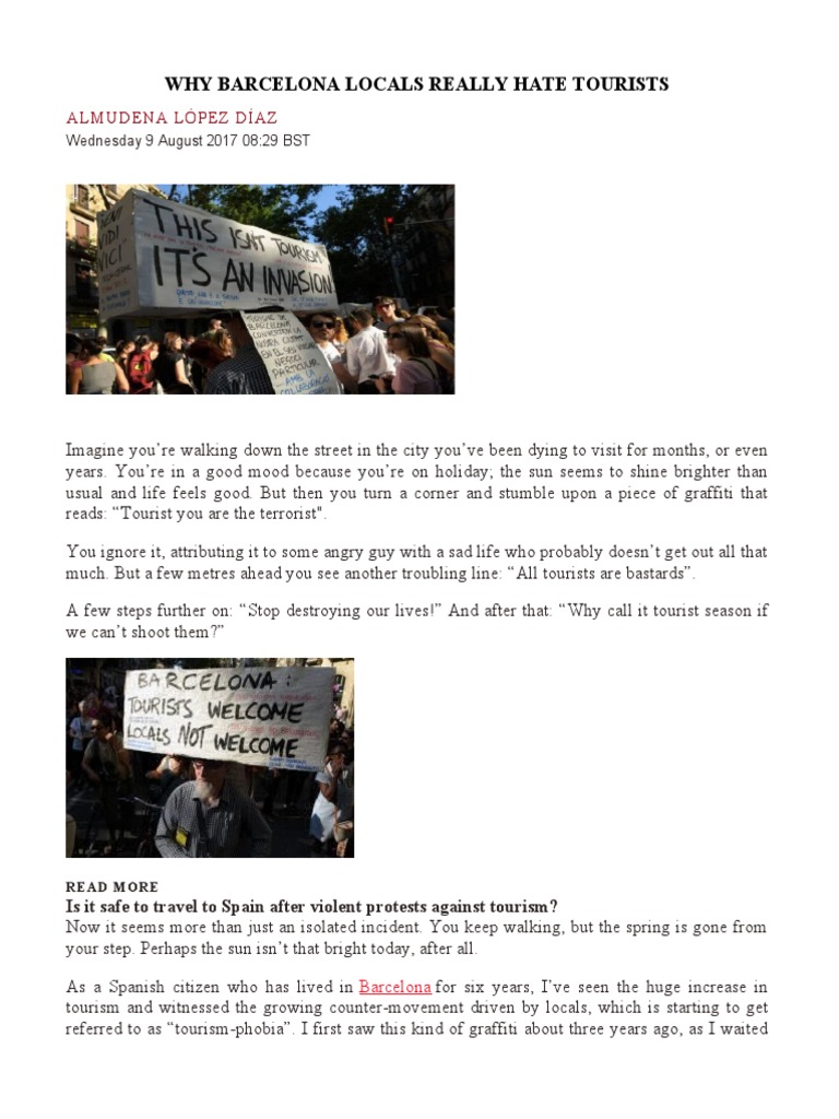 Barcelona's Tourism Backlash Explained | PDF | Tourism | Tourism And ...
